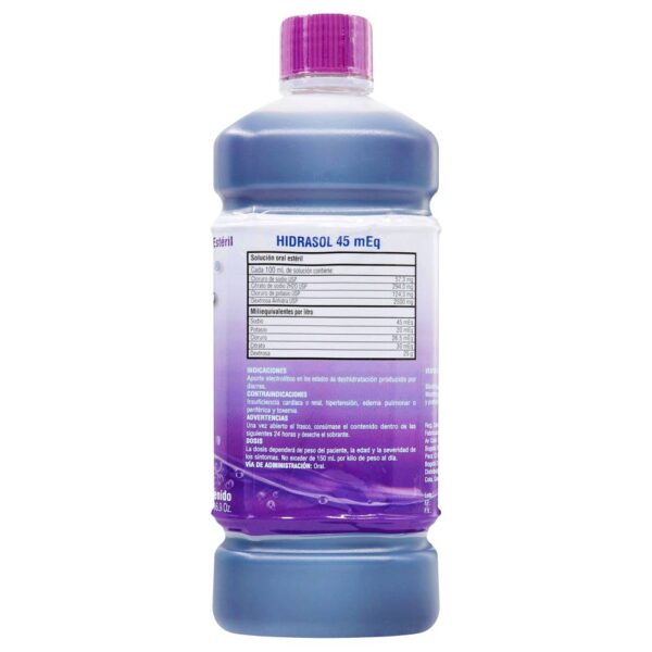Suero Oral Hidrasol 45 Uva 500 Ml - Imagen 2
