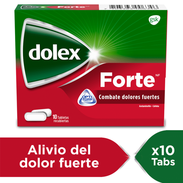 Dolex Forte 500 Mg 10 Tabletas | Dolor Intenso