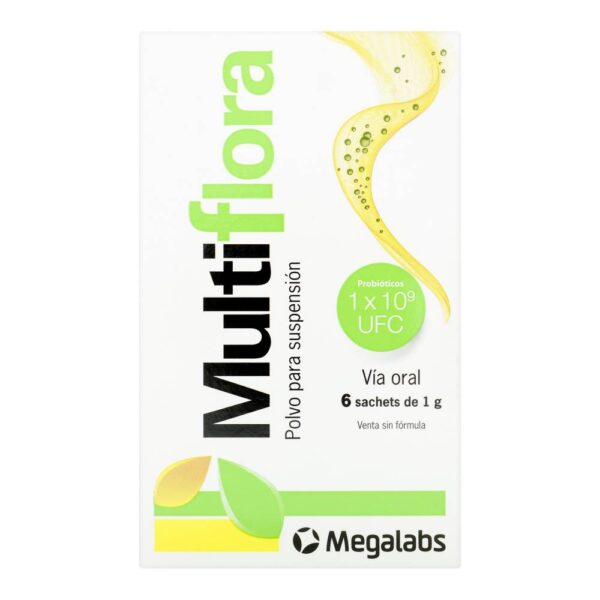 Multiflora Probiotic 6 Sobres Mejora Flora Intestinal
