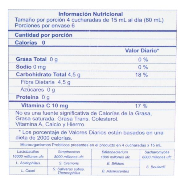 Pbf Digest Fibra Probióticos Y Prebióticos 360 Ml - Imagen 3
