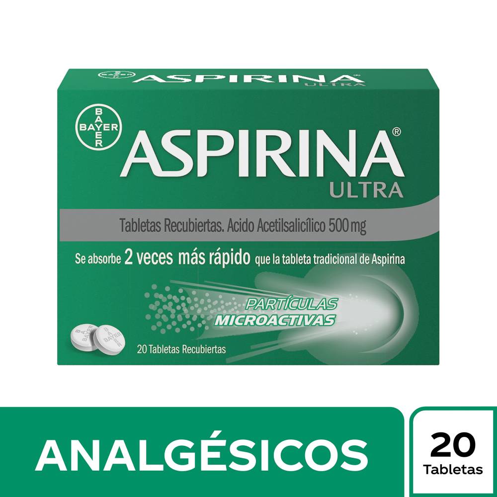 Aspirina Acido Acetilsalicílico 500 Mg Tabletas