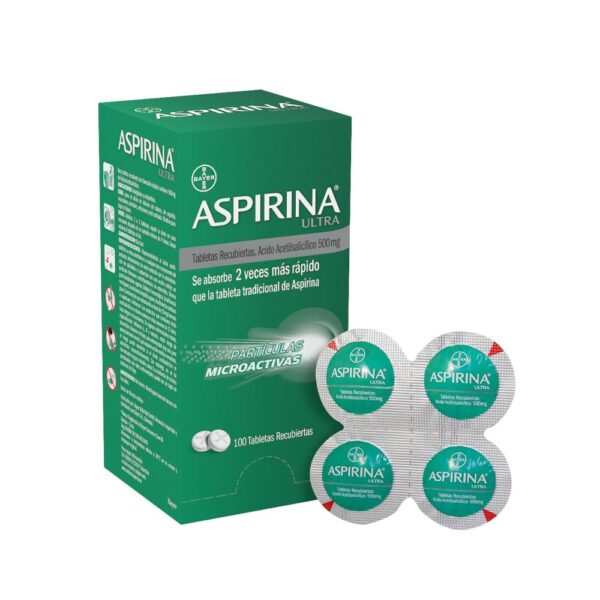 Aspirina Ultra 500 Mg 100 Tabletas - Imagen 2
