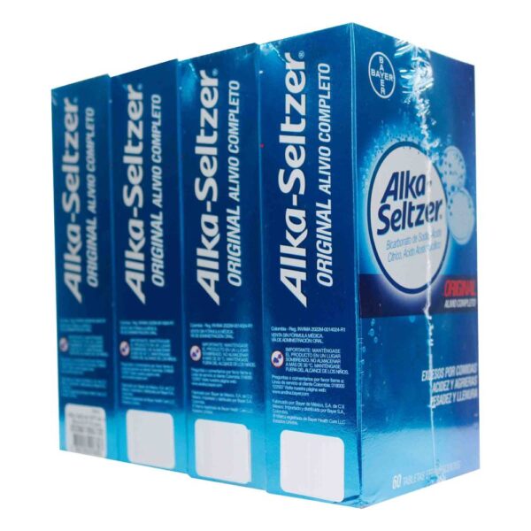 Alka Seltzer Original 60 Tabletas X 4 Cajas - Imagen 2