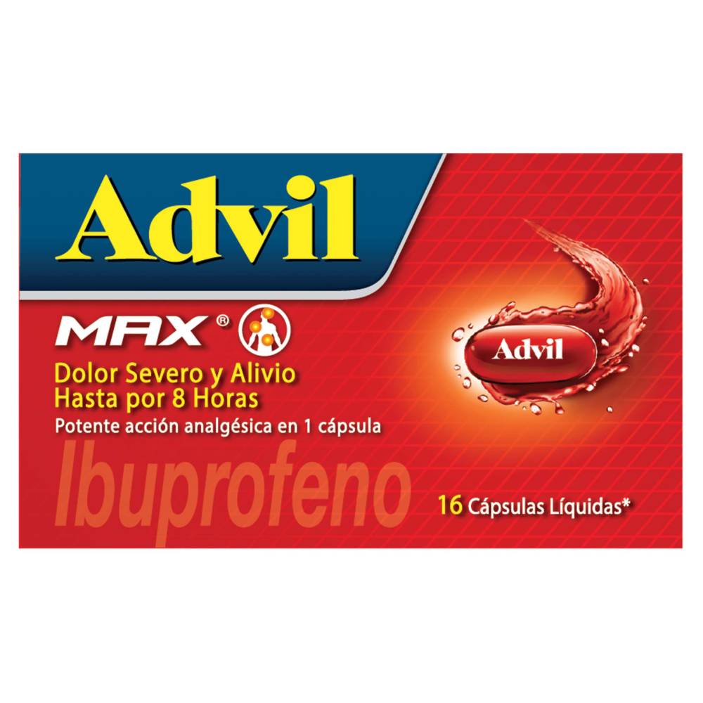 Advil Max 16 Cápsulas Blandas Contra Dolores Fuertes