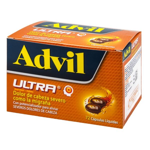 Advil Ultra 72 Cápsulas Blandas Dolor de Cabeza Severo