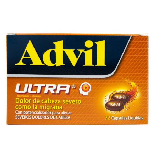 Advil Ultra 72 Cápsulas Blandas Dolor de Cabeza Severo - Imagen 2