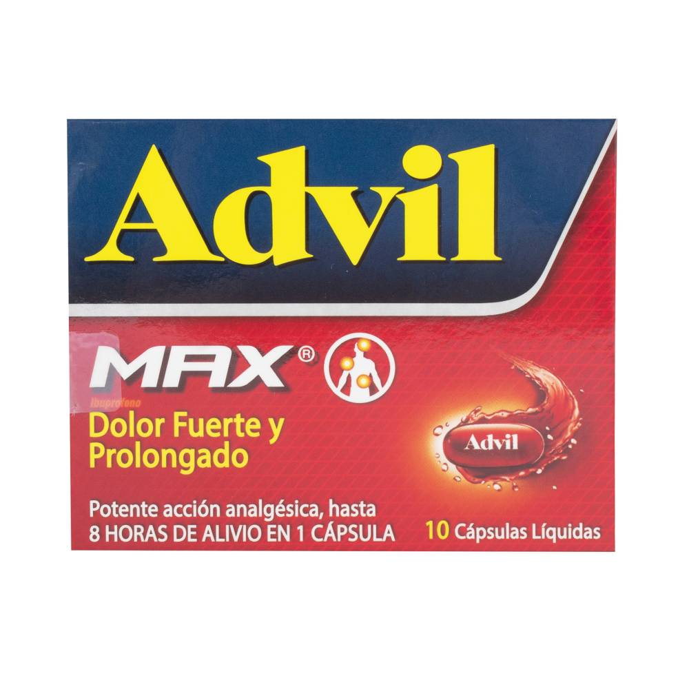 Advil Max 10 Cápsulas Blandas Dolor Severo