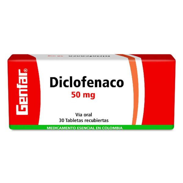 Diclofenaco 50 Mg 30 Tabletas Genfar - Imagen 2