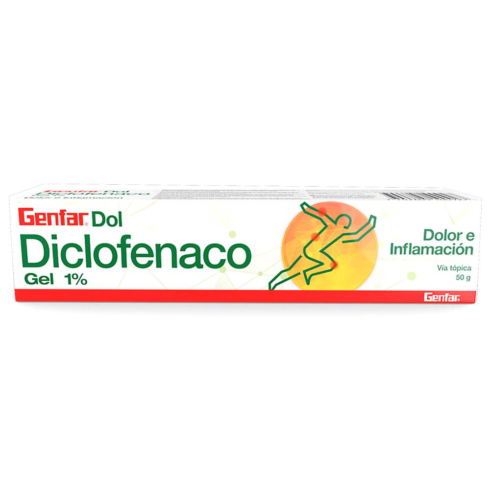 Diclofenaco 1% Gel Genfar 50 G – Alivio Muscular Rápido