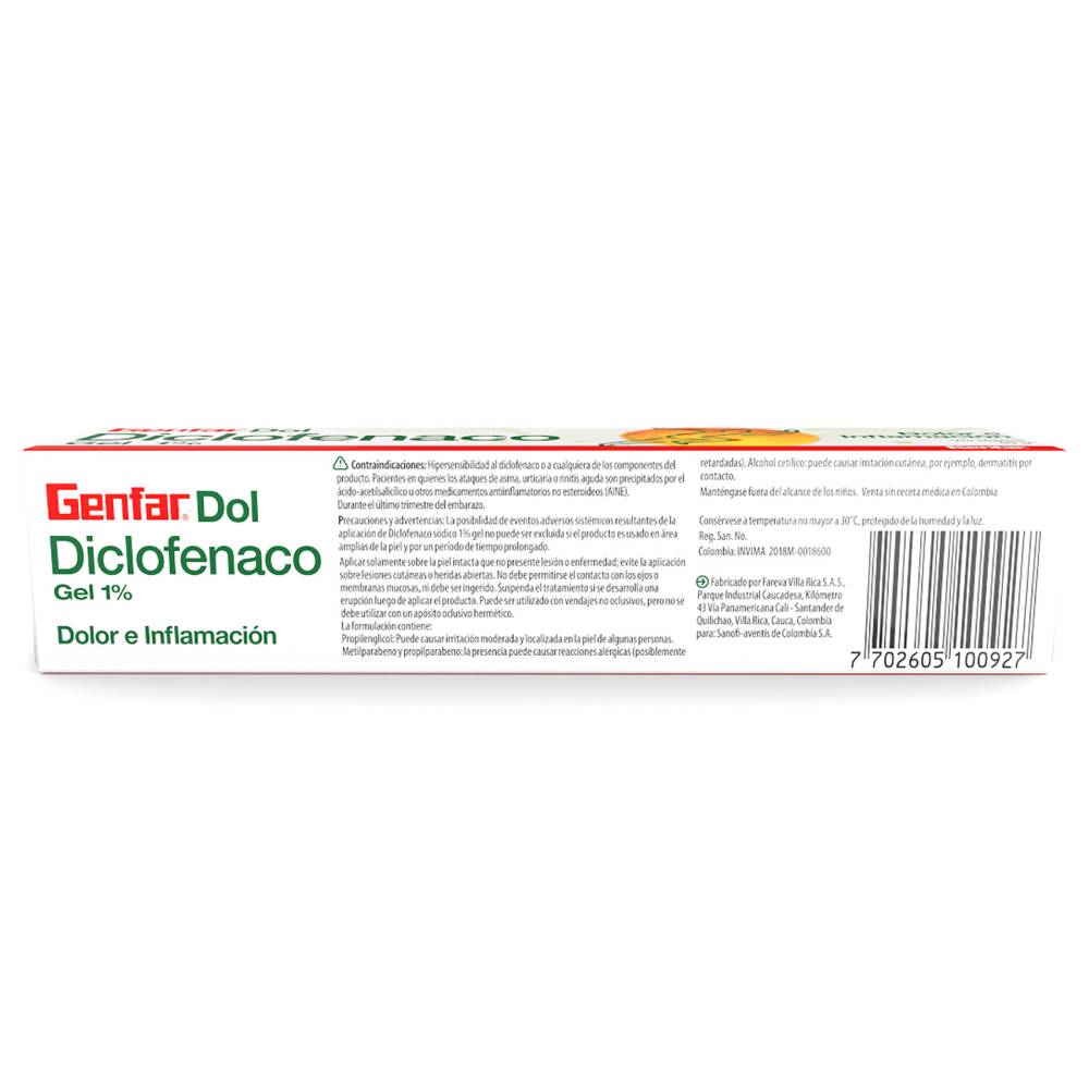 Diclofenaco 1% Gel Genfar 50 G – Alivio Muscular Rápido - Imagen 3