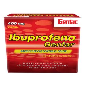 Ibuprofeno Genfar 400 Mg 100 Tabletas