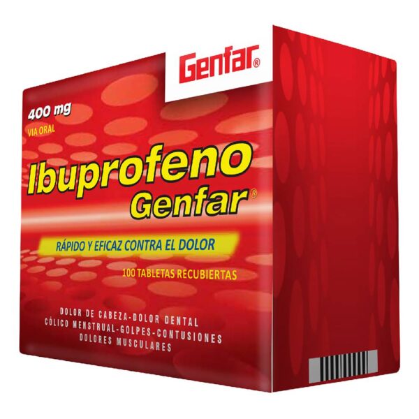 Ibuprofeno Genfar 400 Mg 100 Tabletas - Imagen 2