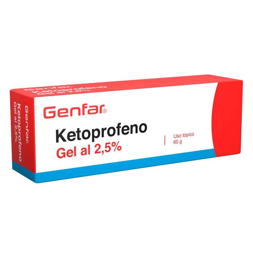 Ketoprofeno Gel 2.5 % 60 G Genfar Alivio De Dolor