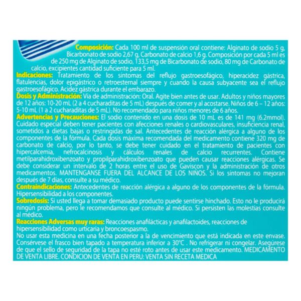Gaviscon Suspensión Menta 12 Sobres - Imagen 3