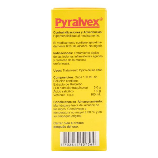 Pyralvex Solución Bucal 10 Ml - Alivio De Aftas - Imagen 3