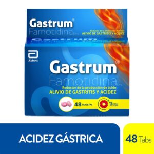 Famotidina 10 Mg 48 Tabletas Gastrum 10 Mg