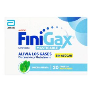 Finigax Simeticona Masticable Menta 20 Tabletas