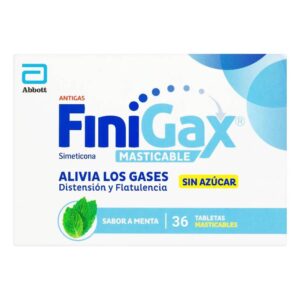 Finigax Simeticona Masticable Menta 36 Tabletas
