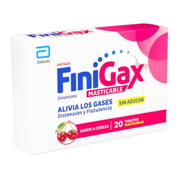 Finigax Simeticona 20 Tabletas Masticables - Imagen 2