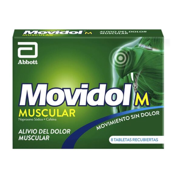 Movidol M Muscular 8 Tabletas Alivio Del Dolor Muscular