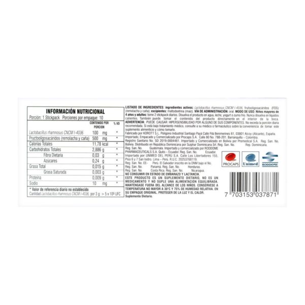 Bioflor Polvo Solucion Oral 3 Gr 10 Unidades - Imagen 3