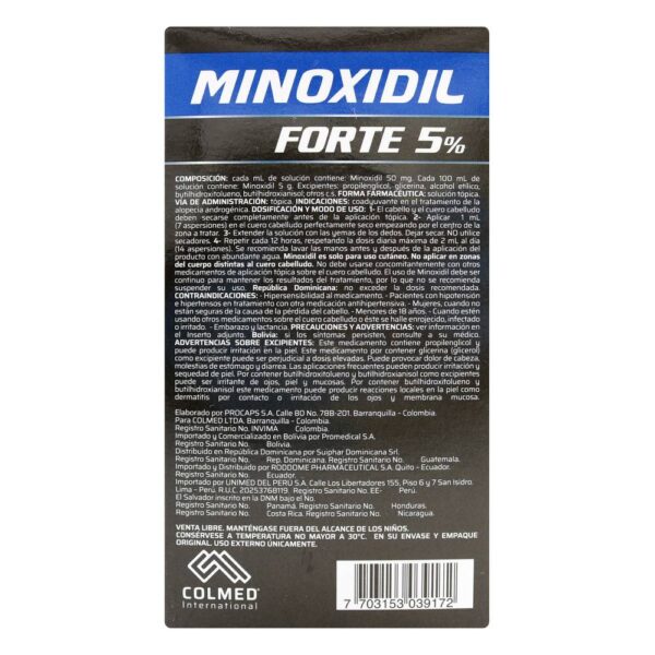 Minoxidil Forte Colmed 100 Ml – Tratamiento Anticaída - Imagen 2