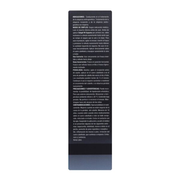 Minoxidil 5% Edapil M Espuma 100g Alopecia Androgenética - Imagen 2
