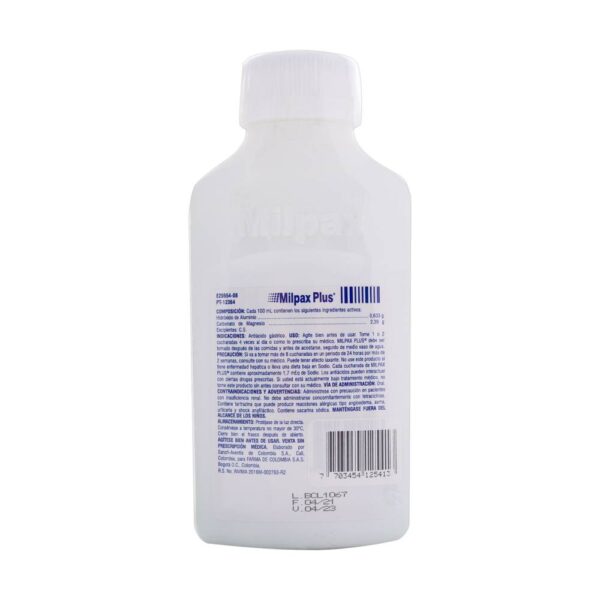 Antiácido Milpax Plus 355 Ml Para Acidez Y Hinchazón - Imagen 2