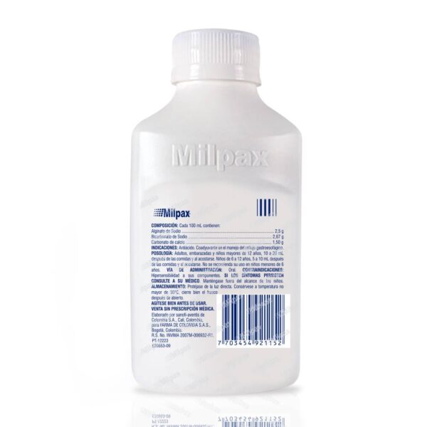 Milpax Cereza 360 Ml Para Alivio De Acidez E Indigestión - Imagen 2