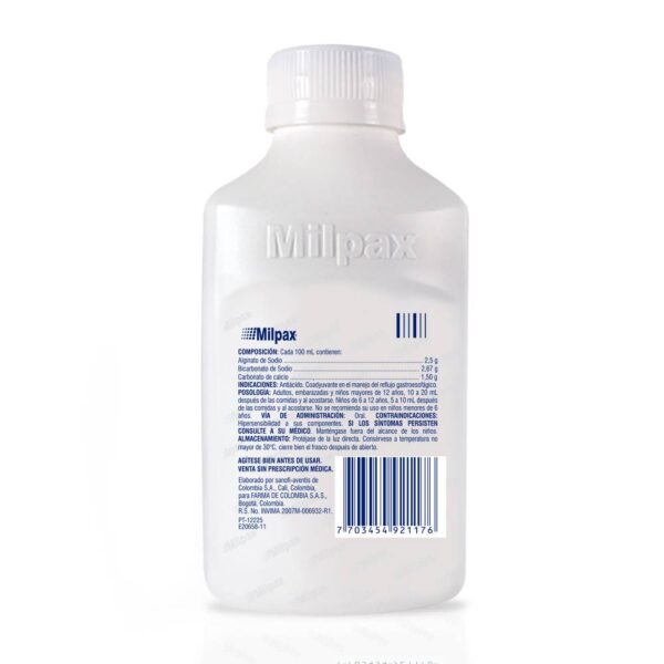 Milpax Menta 360 Ml Antiácido Rápido Contra Acidez - Imagen 2