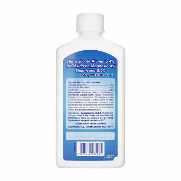 Hidroxido Aluminio Simeticona Hid. Magnesio 360 ml - Imagen 2