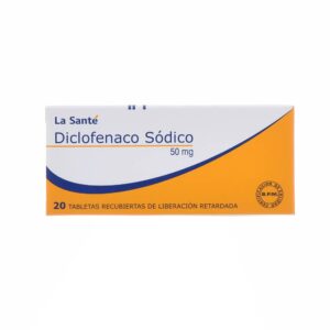 Diclofenaco Sódico 50 Mg 20 Tabletas Lasante