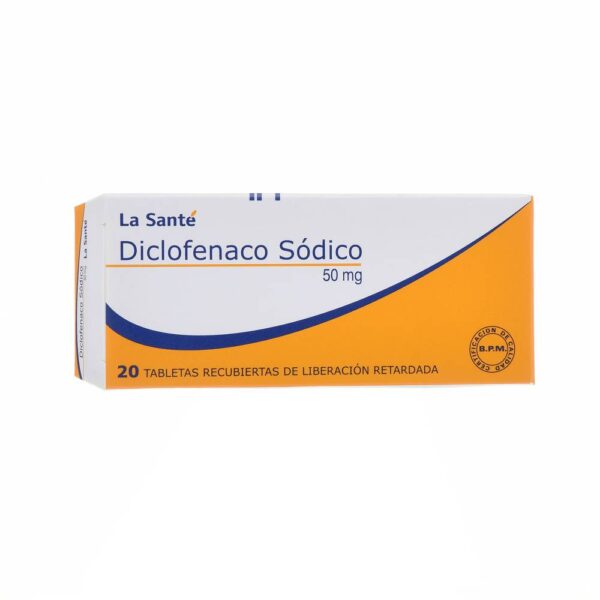Diclofenaco Sódico 50 Mg 20 Tabletas Lasante - Imagen 2