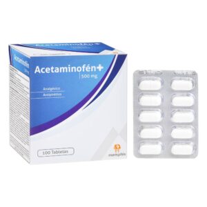 Acetaminofén 500 Mg 100 Tabletas Memphis