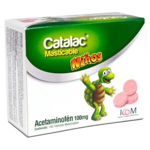 Catalac Acetaminofen 100 mg 100 Tabletas Masticables