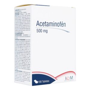 Acetaminofén 500 Mg 100 Tabletas Icom
