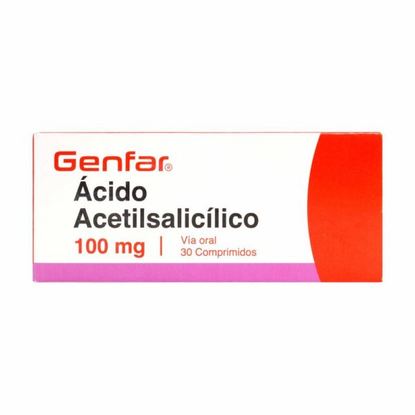 Acido Acetilsalicilico 100 Mg Genfar 30 Tabletas