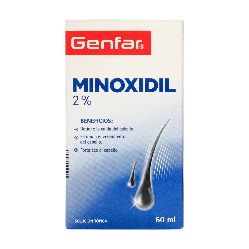Minoxidil Genfar 2% 60 Ml – Cabello Más Fuerte