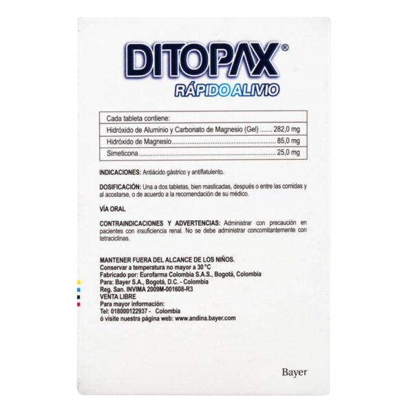 Ditopax 50 Tabletas - Imagen 3