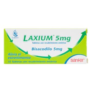 Laxium Bisacodilo 5 Mg 10 Tabletas