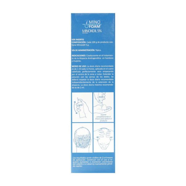 Minoxidil 5% Mino Foam Espuma 100 Gr para Alopecia - Imagen 3