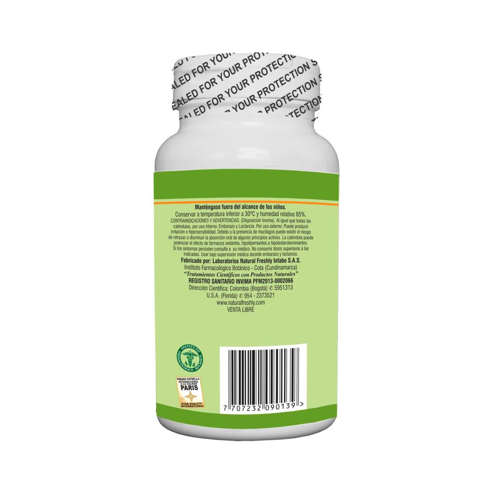 Calendula Freshly 300 Mg 100 Capsulas - Imagen 3