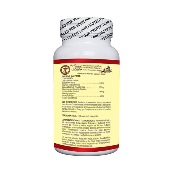 Digestar Max Forte Frasco 50 Capsulas Laxante, Colagogo - Imagen 2