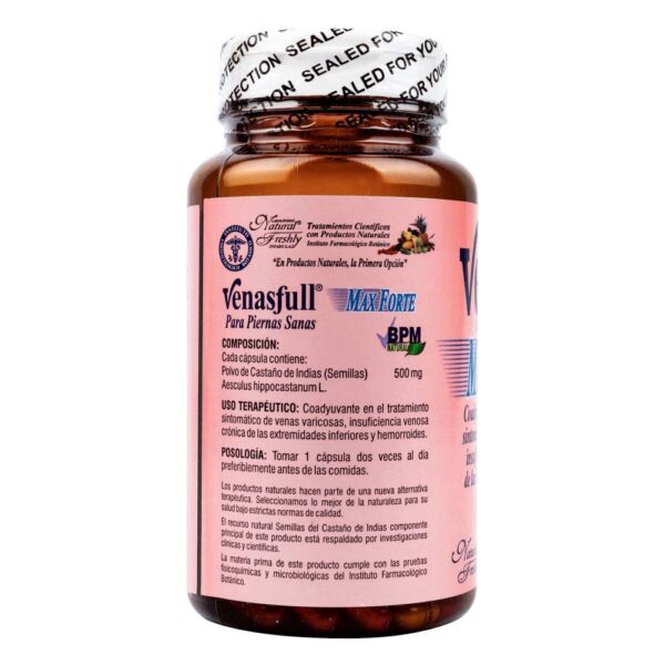 Venasfull Max Forte 50 Capsulas Castaño De Indias - Imagen 3