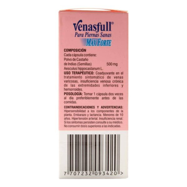 Venasfull 30 Capsulas Castaño De Indias - Imagen 2