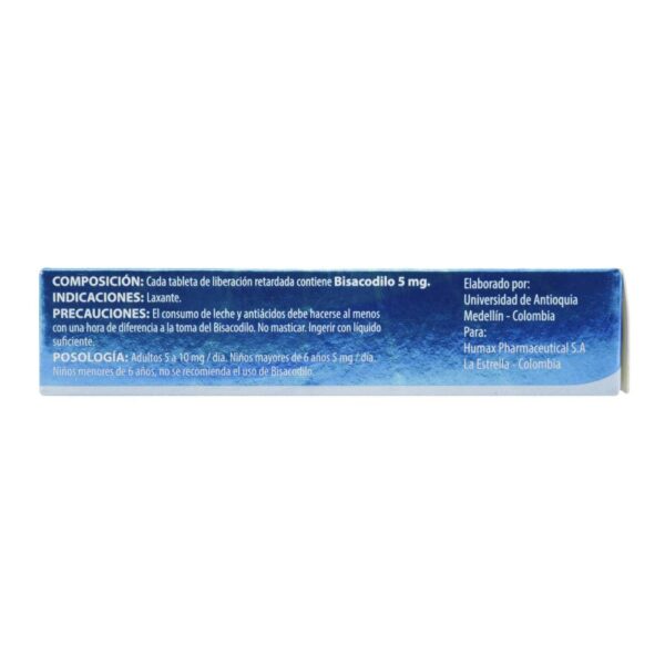 Bisacodilo 5 Mg 10 Tabletas - Imagen 2