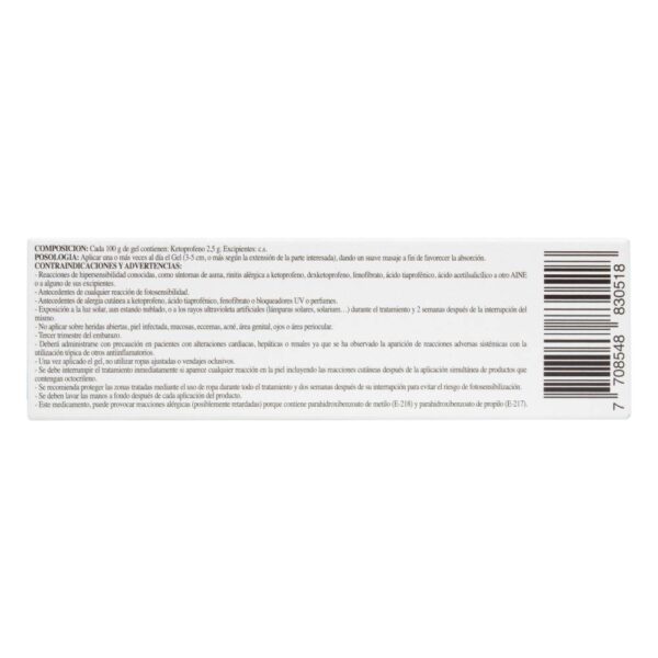Ketoprofeno Gel Ketum Gel Tubo 30 G - Imagen 3