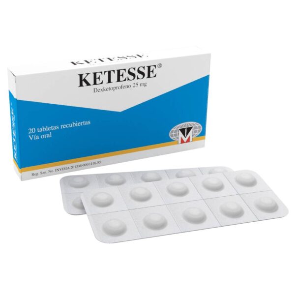 Ketoprofeno Tabletas Ketesse 25 Mg 20 Tabletas - Imagen 2