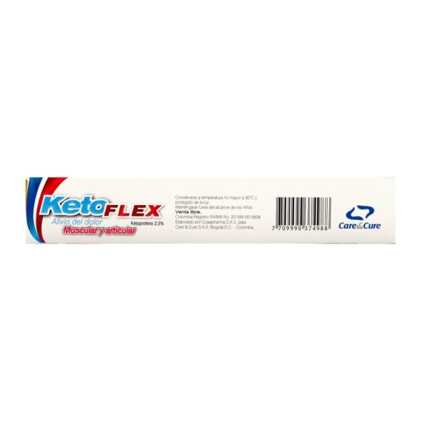 Ketoprofeno Comercial Ketoflex 2.5% Gel 50 G - Imagen 3