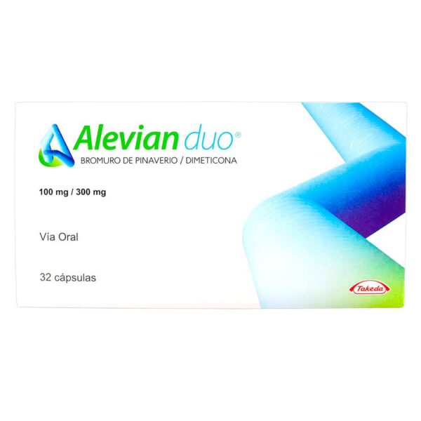 Alevian Duo 100/300mg 32 Cápsulas Bromuro Pinaverio Dimeticona